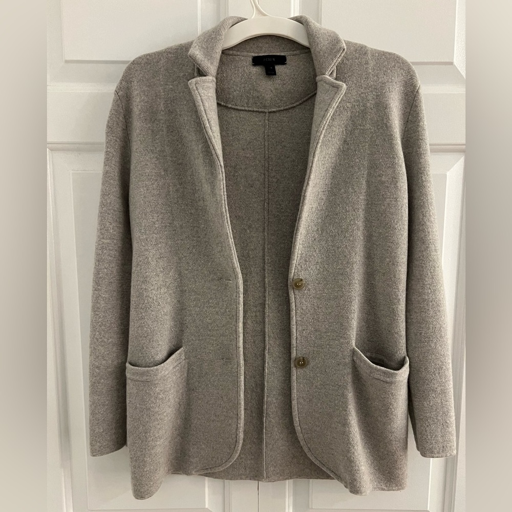 J Crew Knit Sweater Blazer XS- Grey
